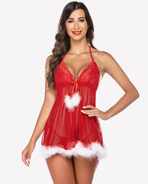 Lace Halter V Neck Chemise